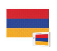 Poezjzw Puzzle drapeau de l'Arménie pour adulte 300 pièces en bois pour la famille et les amis Décoration murale Art mural 15,7 x 27,9 cm