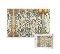 Poezjzw Puzzle pour adultes 1000 pièces pour loisirs en famille et amélioration des capacités manuelles, labyrinthe carte au trésor