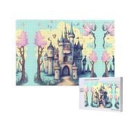 Poezjzw Puzzles pour adultes 1000 pièces adaptés pour les loisirs en famille et l'amélioration des capacités manuelles Motif château de conte de fées