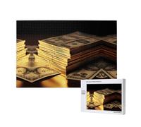 Poezjzw Puzzles US Dollar pour adulte 1000 pièces Puzzle en bois pour la famille et les amis Décoration murale Art mural 75 x 50 cm