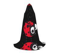 Poezjzw Robe de sorcière à capuche de Noël pour Halloween | Costume de coccinelle de dessin animé pour Halloween, cosplay, cape unisexe pour fête, bal masqué
