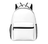 POEZJZW Sac à dos pour ordinateur portable à motif blanc uni pour sac à dos tendance pour infirmière sacs de voyage élégants sacs de jour décontractés