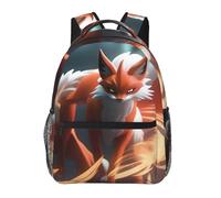 POEZJZW Sac à dos pour ordinateur portable à motif renard à neuf queues pour sac à dos tendance pour infirmière, sacs de voyage élégants et décontractés