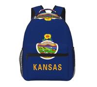 POEZJZW Sac à dos pour ordinateur portable avec motif drapeau du Kansas - Sacs à dos tendance pour infirmière - Sacs de voyage élégants et décontractés