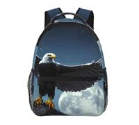 POEZJZW Sac à dos pour ordinateur portable motif aigle sous les étoiles, sacs à dos tendance, sacs de voyage élégants pour infirmière, sacs de jour décontractés