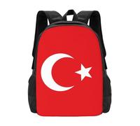 POEZJZW Sac à dos pour ordinateur portable motif drapeau de la Turquie pour sac à dos tendance pour infirmière sacs de voyage élégants sacs de jour décontractés