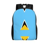 POEZJZW Sac à dos pour ordinateur portable motif drapeau de Sainte-Lucie pour sac à dos tendance pour infirmière Sacs de voyage élégants sacs de jour décontractés