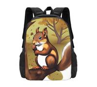 POEZJZW Sac à dos pour ordinateur portable motif écureuil mangeur de noix pour sac à dos tendance pour infirmière sacs de voyage élégants sacs de jour décontractés
