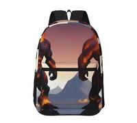 POEZJZW Sac à dos pour ordinateur portable motif suricate regardant le désert pour sac à dos tendance pour infirmière sacs de voyage élégants sacs de jour décontractés, Magma Giant, taille unique
