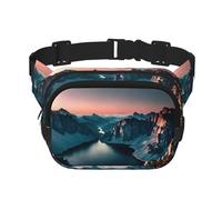 Poezjzw Sac banane de voyage à couper le souffle adapté pour la course à pied, le cyclisme et les aventures en plein air, stocker des téléphones portables et des cartes de crédit, noir, One Size