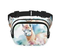 Poezjzw Sac banane de voyage aquarelle pastel adapté pour la course à pied, le cyclisme et les aventures en plein air, ranger des téléphones portables et des cartes de crédit, noir, One Size