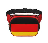 Poezjzw Sac banane de voyage avec drapeau allemand pour la course à pied, le cyclisme et les aventures en plein air, pour ranger des téléphones portables et des cartes de crédit, noir, One Size