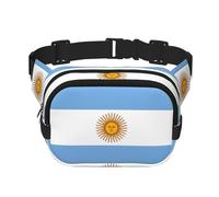 Poezjzw Sac banane de voyage avec drapeau argentin adapté pour la course à pied, le cyclisme et les aventures en plein air, pour ranger des téléphones portables et des cartes de crédit, noir, One Size