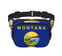 Poezjzw Sac banane de voyage avec drapeau de l'État du Nebraska - Convient pour la course à pied, le cyclisme et les aventures en plein air, pour ranger des téléphones portables et des cartes de