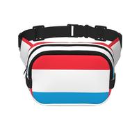 Poezjzw Sac banane de voyage avec drapeau du Luxembourg pour la course, le cyclisme et les aventures en plein air, pour ranger des téléphones portables et des cartes de crédit, noir, One Size