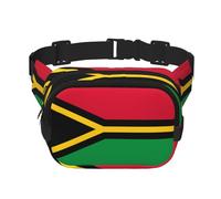 Poezjzw Sac banane de voyage avec drapeau du Vanuatu pour la course à pied, le cyclisme et les aventures en plein air, pour ranger des téléphones portables et des cartes de crédit, noir, One Size