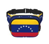 Poezjzw Sac banane de voyage avec drapeau du Venezuela - Convient pour la course à pied, le cyclisme et les aventures en plein air, pour ranger des téléphones portables et des cartes de crédit, noir
