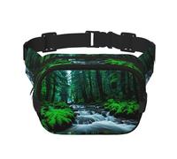 Poezjzw Sac banane de voyage avec paysage naturel adapté pour la course à pied, le cyclisme et les aventures en plein air, pour ranger des téléphones portables et des cartes de crédit, noir, One Size