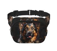 Poezjzw Sac banane de voyage Berger allemand pour la course, le cyclisme et les aventures en plein air, ranger des téléphones portables et des cartes de crédit, noir, One Size