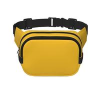 Poezjzw Sac banane de voyage doré de couleur unie adapté pour la course, le cyclisme et les aventures en plein air, stocker des téléphones portables et des cartes de crédit, noir, One Size