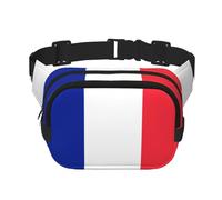 Poezjzw Sac banane de voyage drapeau français adapté pour la course à pied, le cyclisme et les aventures en plein air, ranger les téléphones portables et les cartes de crédit, noir, One Size