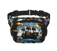 Poezjzw Sac banane de voyage en forme de bateau pirate pour course à pied, cyclisme et aventures en plein air, téléphone portable et cartes de crédit, noir, One Size