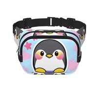 Poezjzw Sac banane de voyage en forme de pingouin Kawaii pour la course à pied, le cyclisme et les aventures en plein air, pour ranger des téléphones portables et des cartes de crédit, noir, One Size