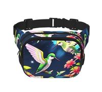 Poezjzw Sac banane de voyage Hummingbird Night Sh pour la course, le cyclisme et les aventures en plein air, ranger des téléphones portables et des cartes de crédit, noir, One Size