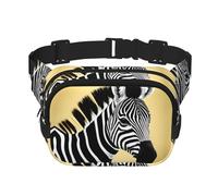 Poezjzw Sac banane de voyage motif zèbre noir et blanc adapté pour la course à pied, le cyclisme et les aventures en plein air, pour ranger des téléphones portables et des cartes de crédit, noir, One