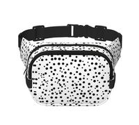 Poezjzw Sac banane de voyage noir et blanc à pois pour la course, le cyclisme et les aventures en plein air, ranger des téléphones portables et des cartes de crédit, noir, One Size