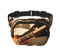 Poezjzw Sac banane de voyage pour instruments de guitare, convient pour la course, le cyclisme et les aventures en plein air, pour ranger des téléphones portables et des cartes de crédit, noir, One