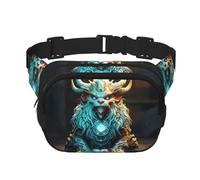 Poezjzw Sac banane de voyage Tetragonal Beast pour la course, le cyclisme et les aventures en plein air, ranger des téléphones portables et des cartes de crédit, noir, One Size