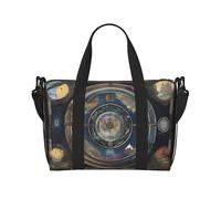 Poezjzw Sac de voyage avec boussole de tarot, sac fourre-tout pour femme, sac d'hôpital pour le travail et la livraison, noir, taille unique, Noir/blanc, One Size
