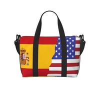 Poezjzw Sac de voyage avec drapeau américain de l'Espagne - Sac de transport pour femme - Sac d'hôpital pour le travail et la livraison de nuit - Noir - Taille unique - Noir - Taille unique, Noir ,