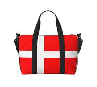 Poezjzw Sac de voyage avec drapeau danois du Danemark - Sac de transport pour femme - Sac d'hôpital pour le travail et la livraison - Noir - Taille unique - Noir - Taille unique, Noir , Taille unique