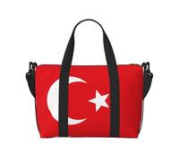 Poezjzw Sac de voyage avec drapeau de la Turquie - Sac de transport pour femme - Sac d'hôpital pour le travail et la livraison - Sac de nuit - Noir - Taille unique - Noir - Taille unique, Noir ,