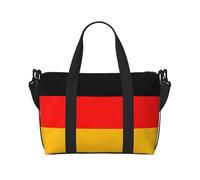 Poezjzw Sac de voyage avec drapeau de l'Allemagne - Sac de transport pour femme - Sac d'hôpital pour le travail et la livraison - Noir - Taille unique - Noir, Noir , Taille unique