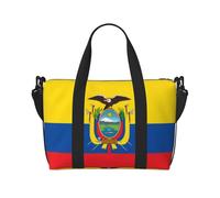 Poezjzw Sac de voyage avec drapeau de l'Équateur - Sac fourre-tout résistant à l'eau - Pliable, noir, One Size