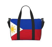 Poezjzw Sac de voyage avec drapeau des Philippines, sac à main de semaine pour femme, sac d'hôpital pour le travail et l'accouchement, sac à bagages de nuit, noir, taille unique, Noir , Talla única