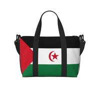 Poezjzw Sac de voyage avec drapeau du Sahara occidental - Sac fourre-tout résistant à l'eau - Pour le week-end - Pliable, noir, One Size