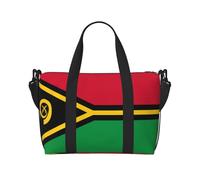Poezjzw Sac de voyage avec drapeau du Vanuatu - Résistant à l'eau - Pliable, noir, One Size