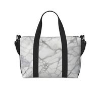 Poezjzw Sac de voyage avec veines en marbre blanc - Sac de transport pour femme - Sac d'hôpital pour le travail et la livraison de nuit - Noir - Taille unique - Noir - Taille unique, Noir , Taille