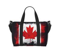 Poezjzw Sac de Voyage Drapeau Canadien Sac de Transport Week-end pour Femme Sac d'hôpital pour Travail et Livraison de Nuit Sac à Bagage Noir Taille Unique Noir Taille Unique, Noir , Taille unique