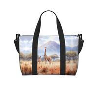 Poezjzw Sac de voyage girafe africaine savane sac de transport week-end femme sac d'hôpital pour travail et livraison de nuit sac à bagages noir taille unique noir taille unique, Noir , Taille unique