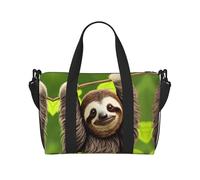 Poezjzw Sac de voyage mignon paresseux, sac de transport week-end, sac de transport pour femme, sac d'hôpital pour travail et livraison de nuit, sac à bagages, noir, taille unique, Noir , Taille
