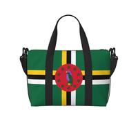 Poezjzw Sac de voyage motif drapeau du Commonwealth de la Dominique, sac fourre-tout pour femme, sac d'hôpital pour le travail et la livraison, noir, taille unique, Noir/blanc, One Size