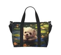 Poezjzw Sac de voyage pour chiot de natation, sac fourre-tout, sac de voyage, sac de voyage résistant à l'eau, sacs de w nd, sacs de nuit pliables, noir, One Size