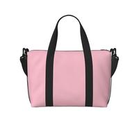 Poezjzw Sac de voyage rose uni pour le week-end, sac à main pour femme, sac d'hôpital pour le travail et l'accouchement, sac à bagages de nuit, noir, taille unique, Noir , Talla única