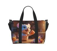 Poezjzw Sac fourre-tout de voyage avec souris volante - Résistant à l'eau - Pliable, noir, One Size