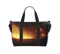 Poezjzw Sac fourre-tout de voyage Sunset In The Desert - Résistant à l'eau - Pliable, noir, One Size